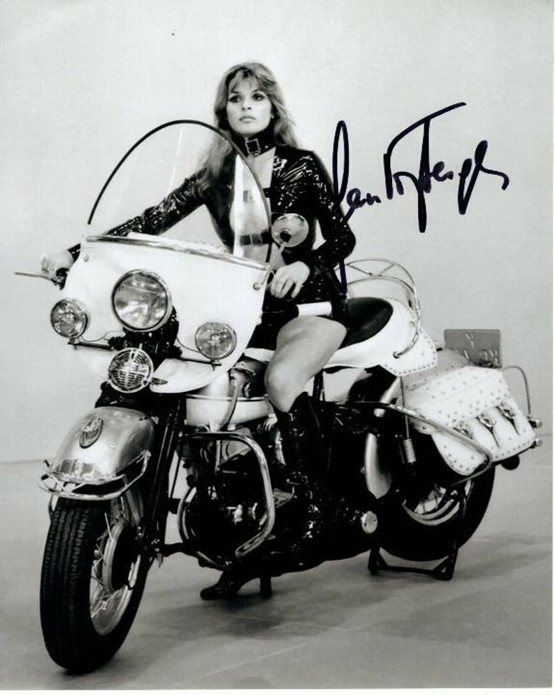 Senta berger signed autographed motorcycle Photo Poster painting