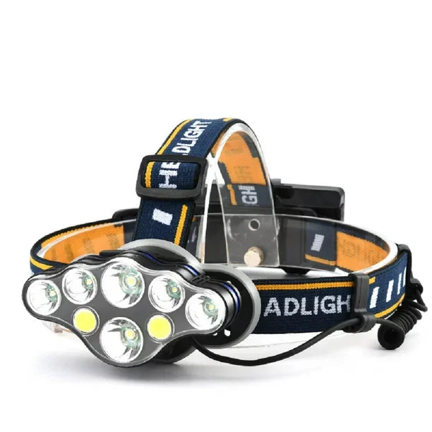 SUPTREE LED Headlamp Flashlight Rechargeable for Forehead Camping Hunting 8 Modes