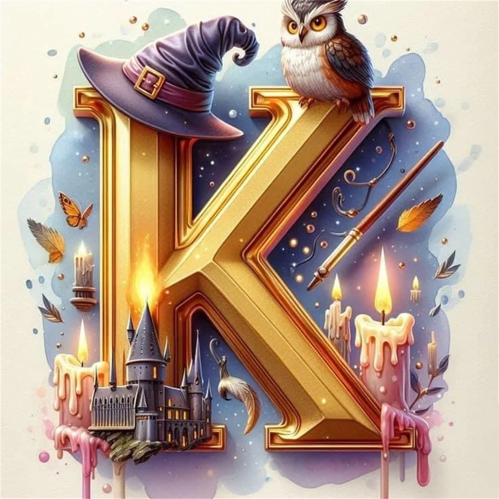 Diamond Painting - Full Square Drill - Harry Potter Letters(Canvas|35*35cm)