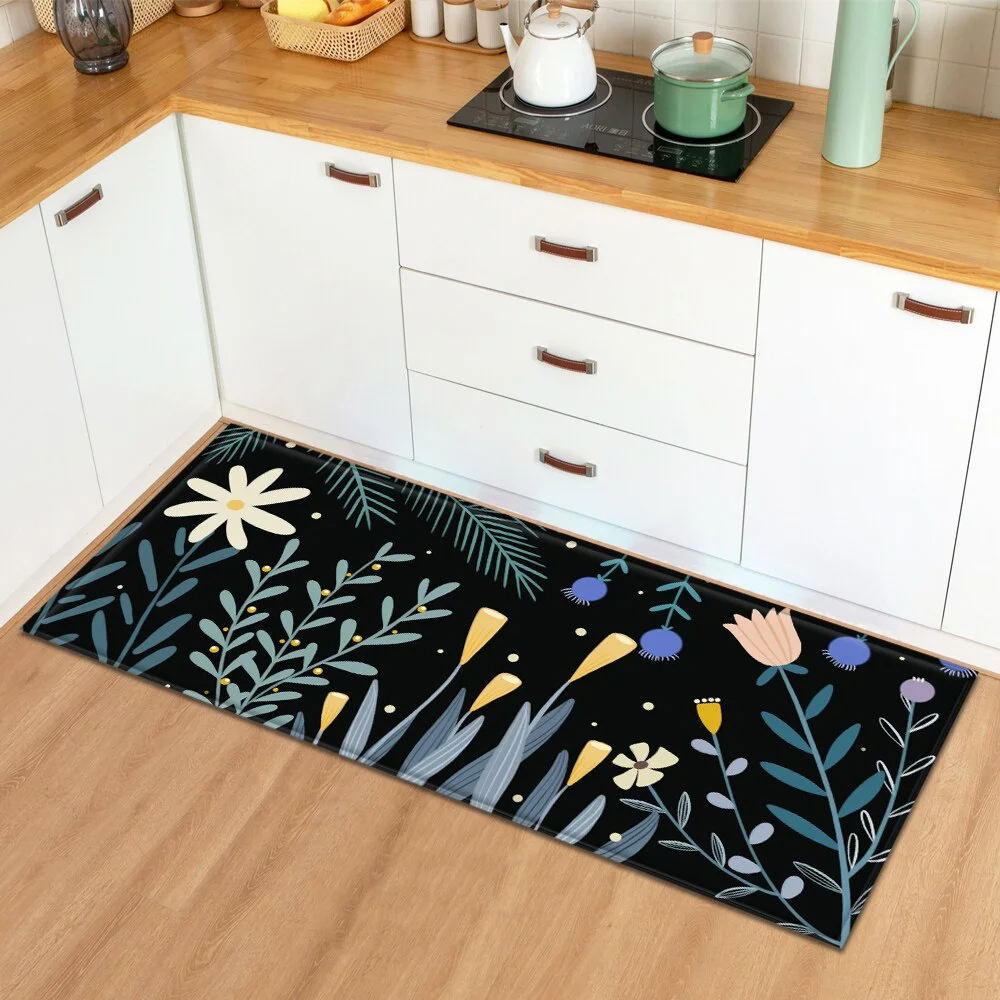 Kitchen Mat Bedroom Bedside Children's Decoration Floor Rug Home Entrance Doormat Hallway Bathroom Balcony Anti-Slip Long Carpet