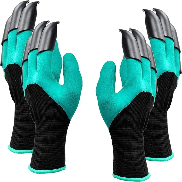2 Pairs Home Gardening Gloves with Claws for Digging