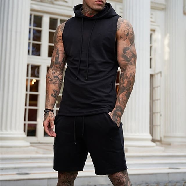 Men's T-shirt Suits Tracksuit Tennis Shirt Shorts and T Shirt Set