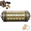Da Vinci Combination Lock Cylinder With Hidden Compartments Heavy Duty Real Metal Novelty Gift Large Enough To Store Banknotes, Notes, Rings, Jewelry, Cool And Romantic Gift