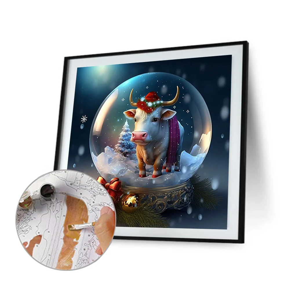 DIY Paint By Number 40*40cm - Crystal Ball-Cow