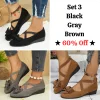 📢 Last Day Promotion 70% Off 🌸 Women's Bowknot Wedge Shoes &ndash; Lightweight Slip-On Casual Flats | All-Season Comfort u0026 Stylish Design