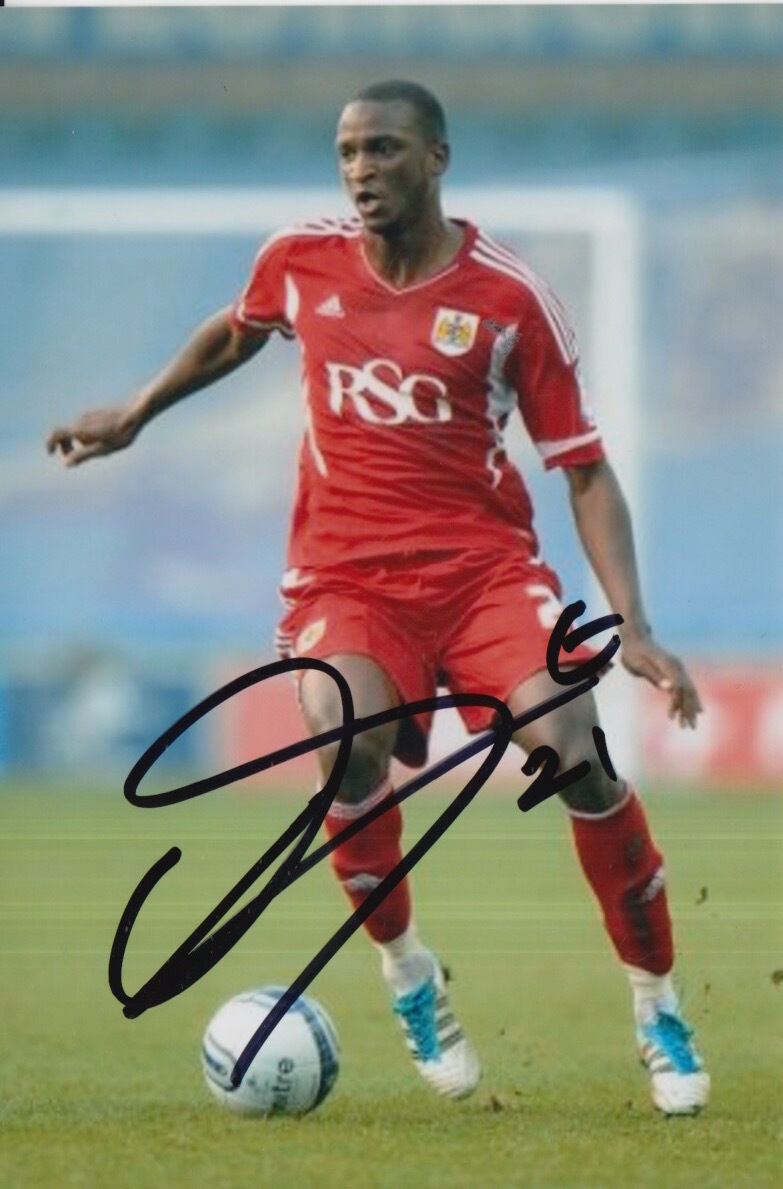 BRISTOL CITY HAND SIGNED KALIFA CISSE 6X4 Photo Poster painting.