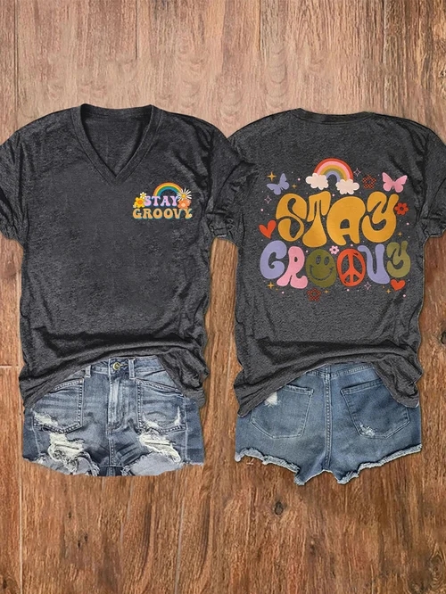 Hippie Soul Stay Groovy Casual T-Shirt wearshes