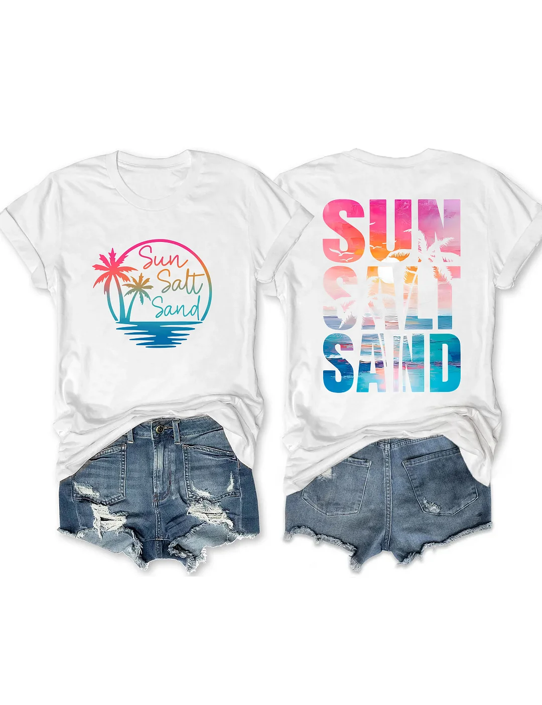 Retro Summer Sun Salt Sand T-shirt