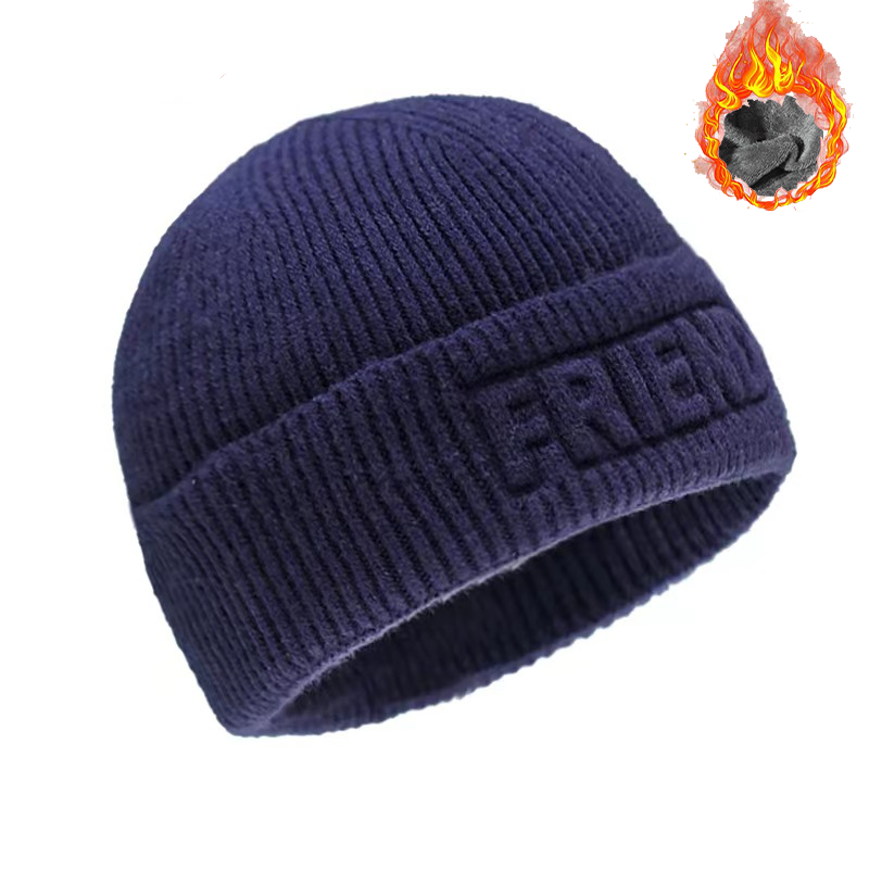 Men's Knitted Jacquard Thickened Warm Ear Protection Hat