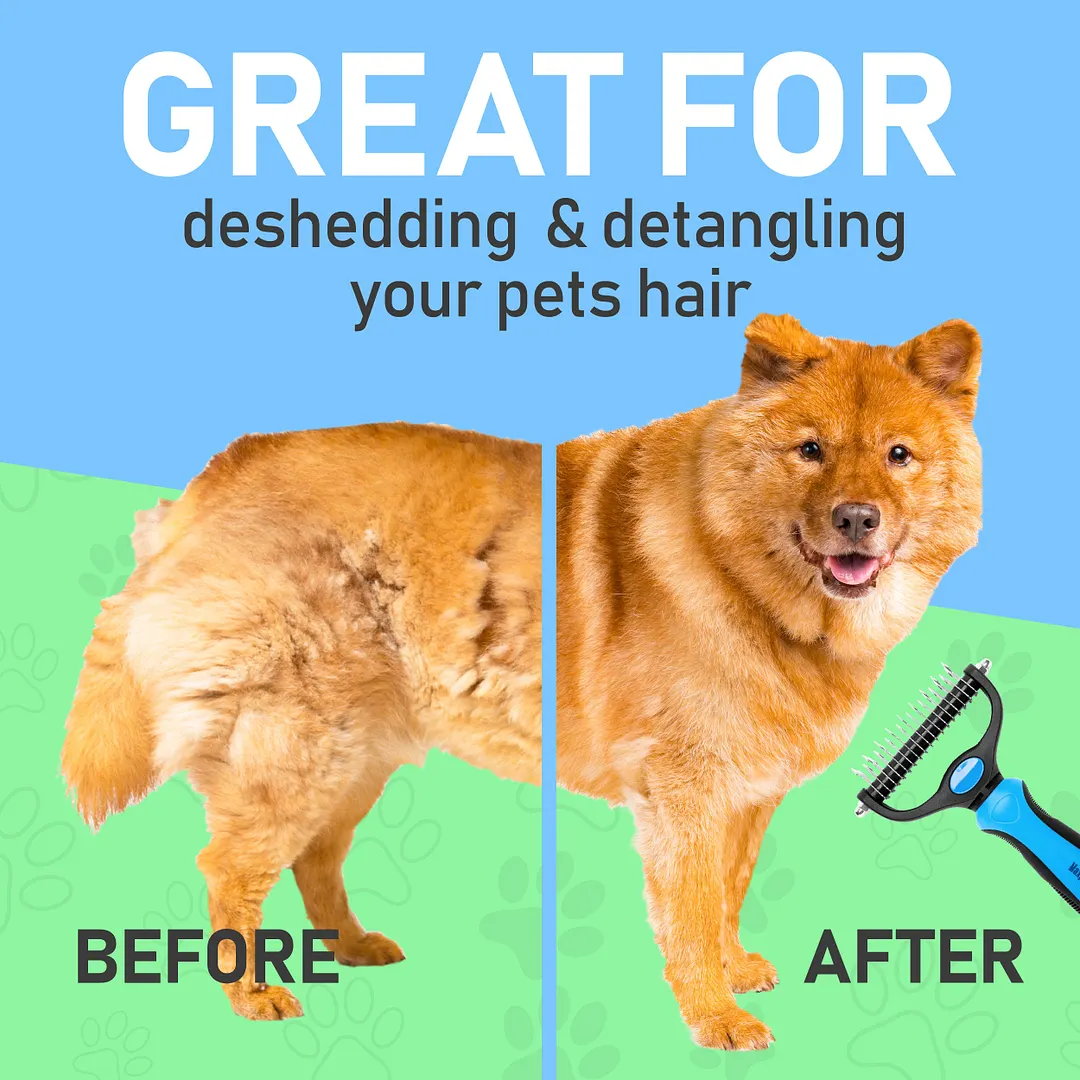  Pet Grooming Double Sided Dematting Undercoat Rake (Big)