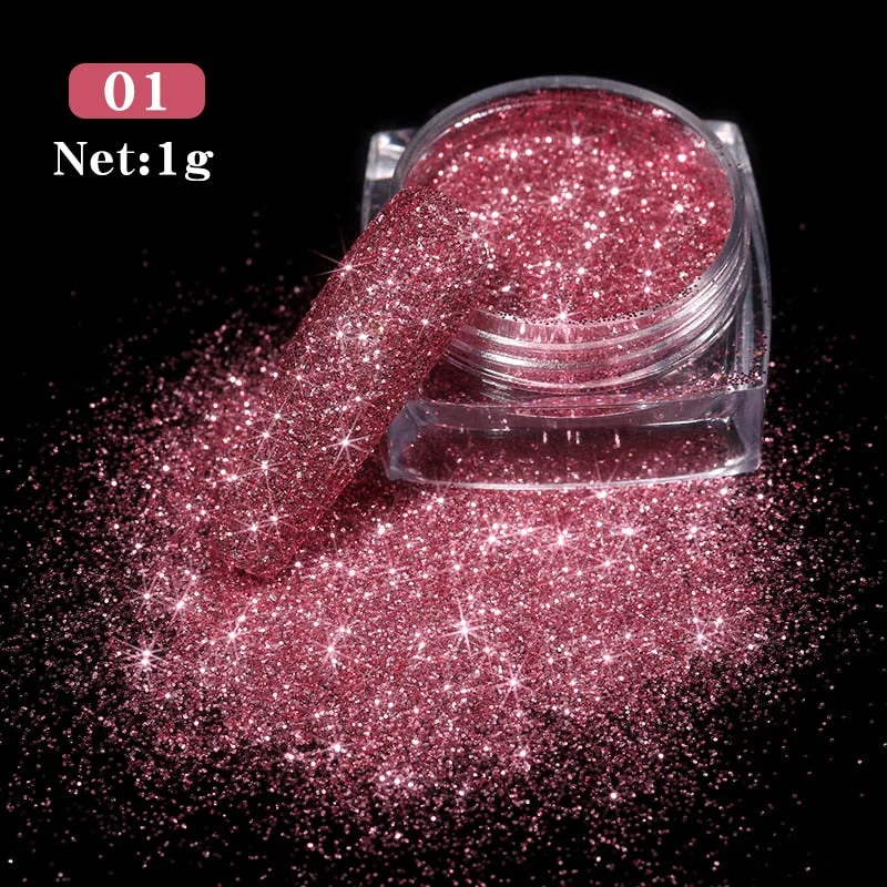 1g Glitter Nail Sequins iridescent Powder Shining Irregular 3D Hexagon Colorful Sequins Summer Popular DIY Nail Art Decoration-Nail Inspo