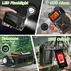 Multifunctional emergency hand-cranked radio with Bluetooth and solar power