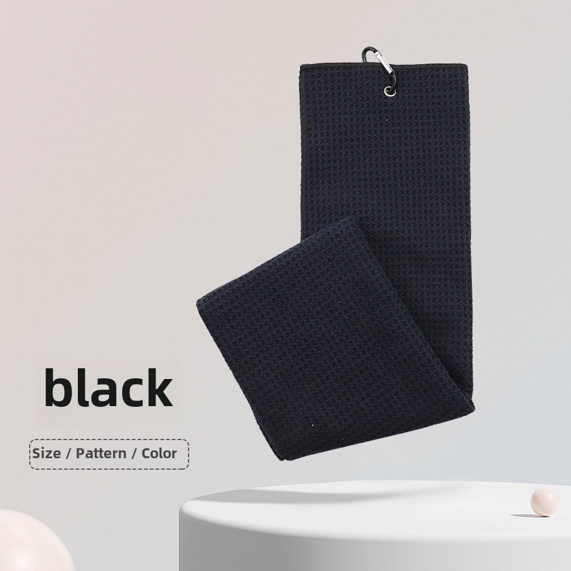 Golf Towel Tri-fold Sports Microfiber Waffle Ball Towel Pineapple Plaid Printed Embroidered Logo