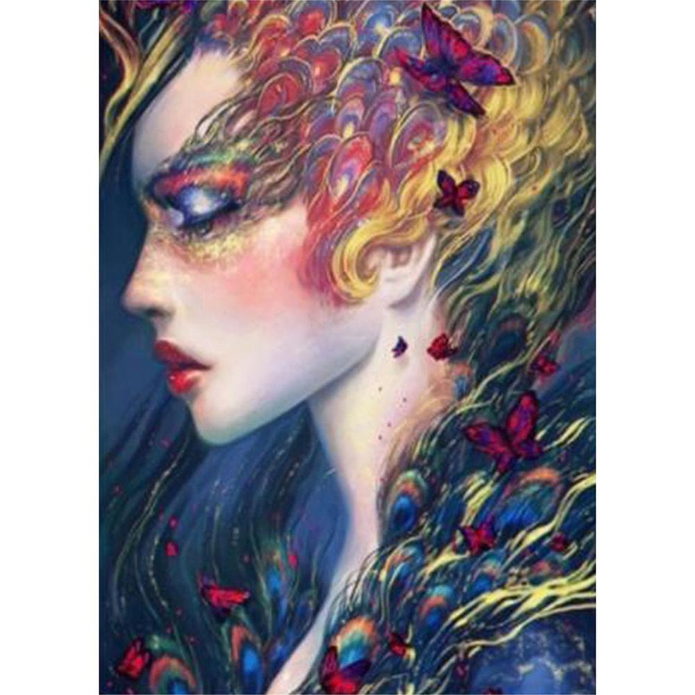 

40*30CM-Profile Beauty-Round Drill Diamond Painting, 501 Original