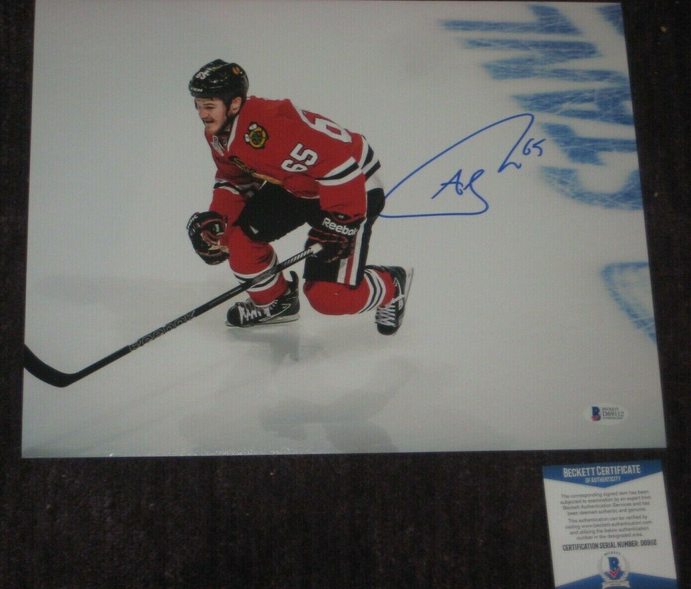 ANDREW SHAW Signed Chicago BLACKHAWKS 11x14 Photo Poster painting with Beckett COA