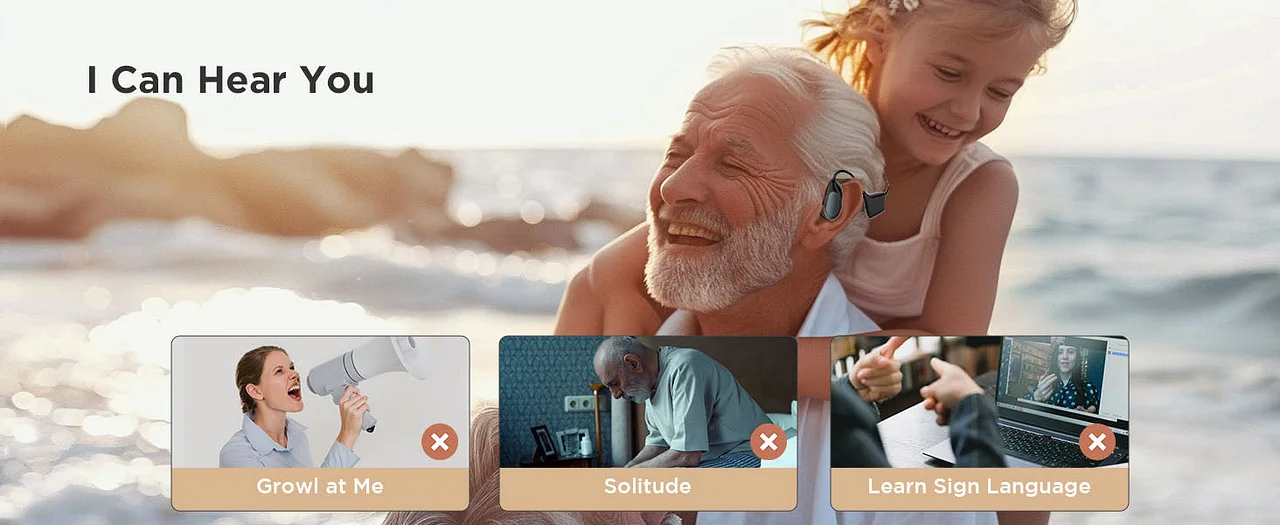 YUNPSO™ Bone Conduction Smart Hearing Aids Amplifier – Patented Transducer, Best Bone Conduction Aid