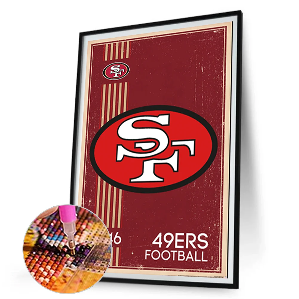 Diamond Painting - Full Round Drill - San Francisco 49ers(Canvas|30*45cm)