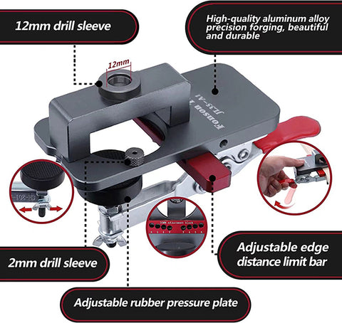 Levoite™ Concealed Cabinet Hinge Boring Jig Template Drill Guide
