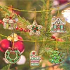 (US Local)6pcs Xmas Cookies  DIY Diamond Painting Art Pendant Wall Door Decoration