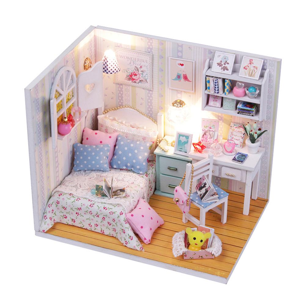 

DIY Model Wooden Building Blocks Miniature Doll House Furniture Gift Toys, 501 Original