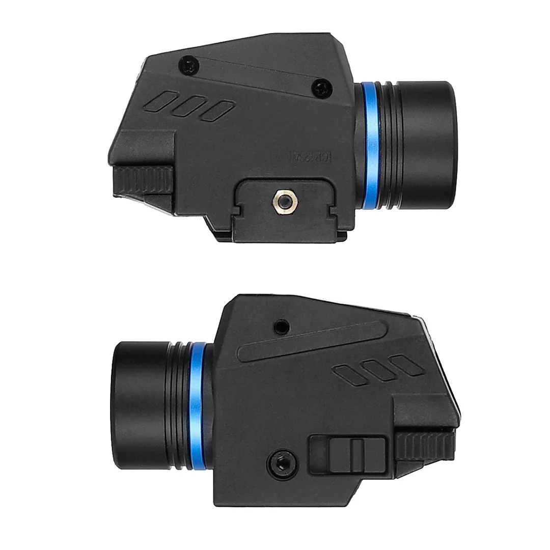 ohhunt® Mini Flashlight Blue Laser White LED Flashlight Combo with 20mm Picatinny Rail Mount Weapon Torch Light