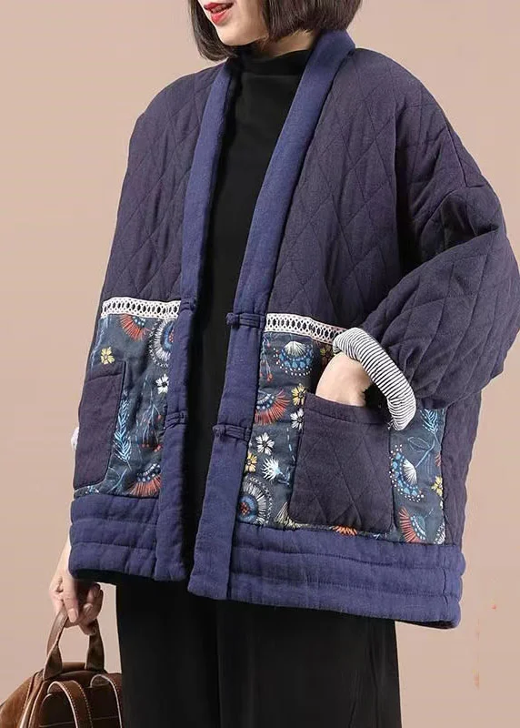 Women Patchwork Color Matching Coat