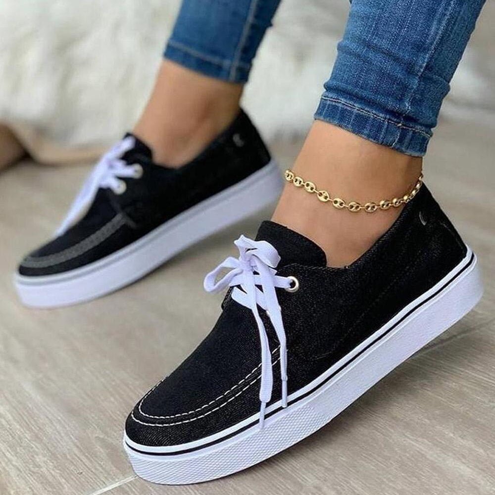Large size sports bottom womens canvas shoes new fashion running platform women's sneakers low-top  casual women shoes Loafers