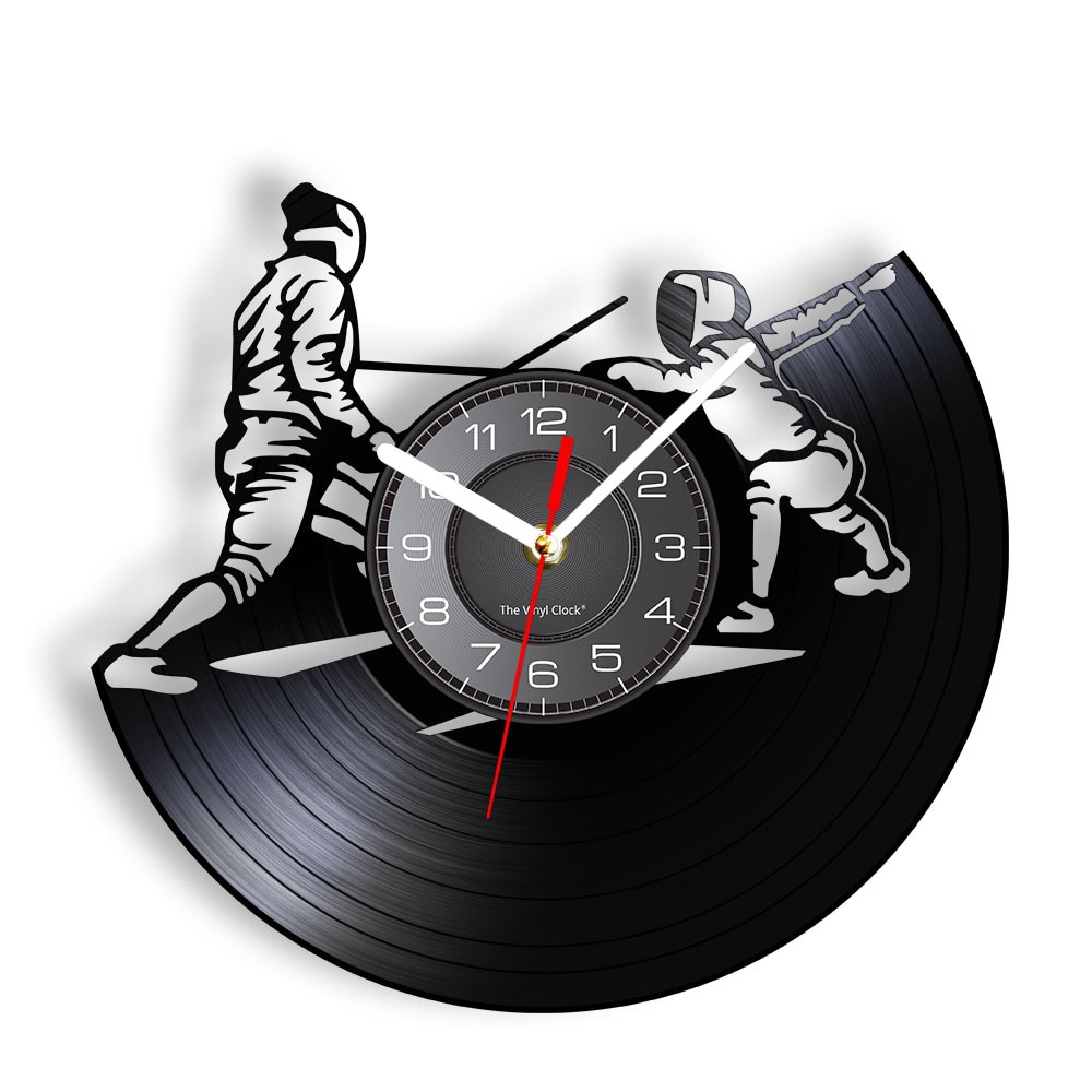 

Fencing Inspired - Vinyl Record Wall Clock - Without LED, 501 Original