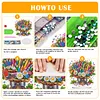 (US Local)Flower Double Sided Effect Table Top Diamond Painting Desktop Ornaments Kit (Pencil)
