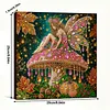 Mushroom Butterfly Girl Framed Special Shape Diamond Painting Kit 25x25cm