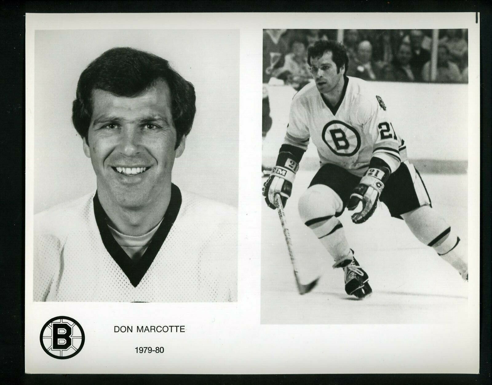 Don Marcotte Boston Bruins team issued 1979 Press Photo Poster painting