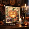 Halloween Bead Art DIY Pearl Painting Kit with Frame 20x20cm(Pumpkin)