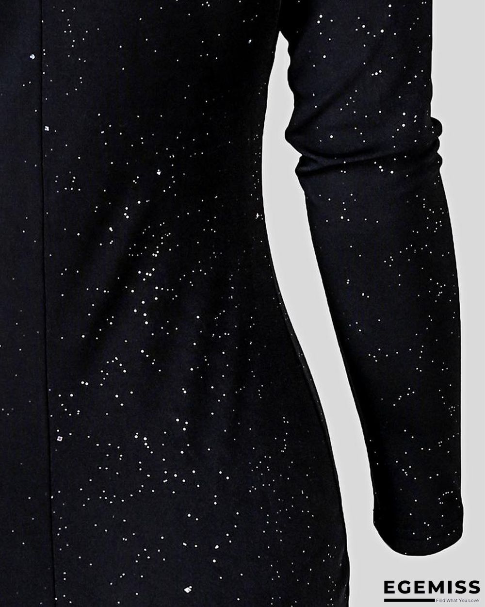 Glittering One Shoulder Midi Dress | EGEMISS