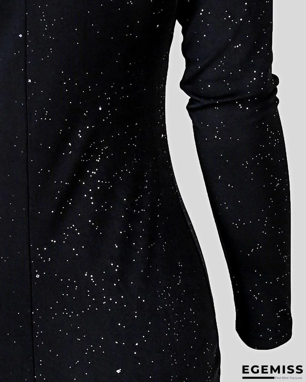 Glittering One Shoulder Midi Dress | EGEMISS