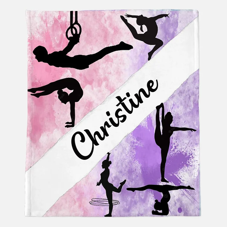 Personalized Gymnastics Blanket For Comfort & Unique|BKKid272[personalized name blankets][custom name blankets]