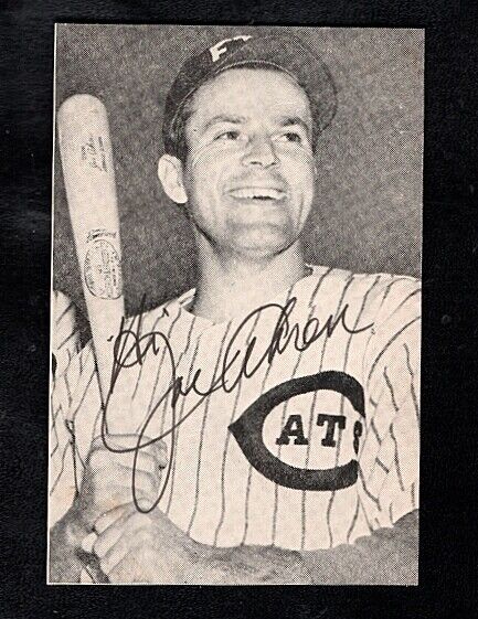 1940/41 JOE ABREU-FT. WORTH CATS AUTOGRAPHED POSTCARD SIZED Photo Poster painting-(d.1993)