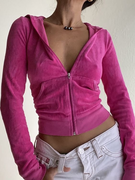 Velvet Hooded Tracksuit Set