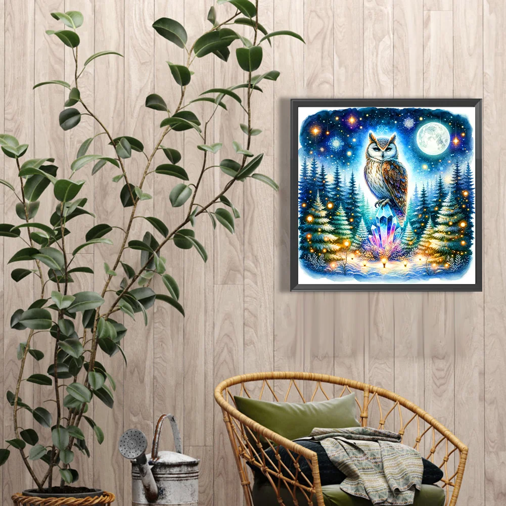 Diamond Painting - Full Round Drill - Owl(Canvas|40*40cm)