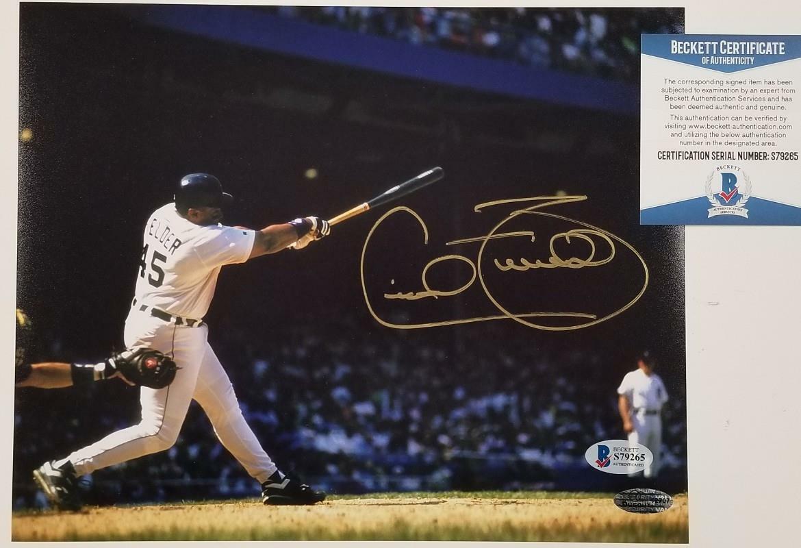 Cecil Fielder signed 8x10 Photo Poster painting #3 Detroit Tigers Autograph ~ Beckett BAS COA