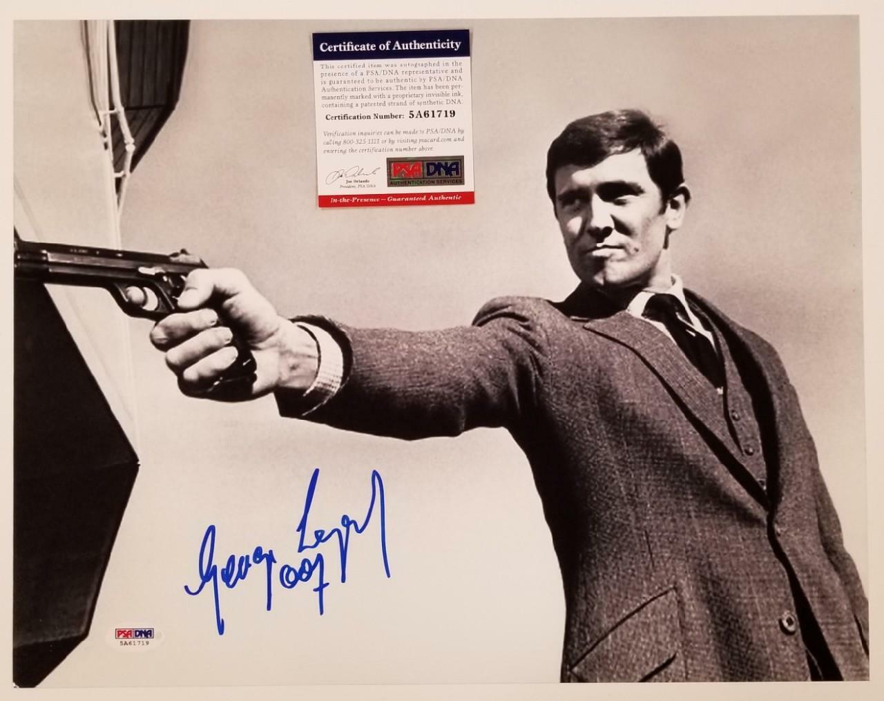 George Lazenby signed 007 James Bond 11x14 Photo Poster painting #4 Autograph (C) ~ PSA COA