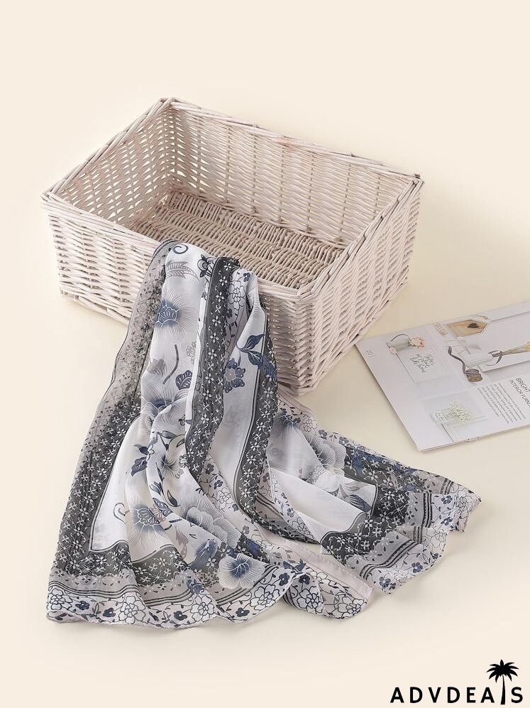 Flower Print Scarf
