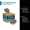TRQ Front Wheel Hub Bearings Assembly Set Compatible with 1992-1997 Ford Crown Victoria 1991-1997 Lincoln Town Car Mercury Grand Marquis