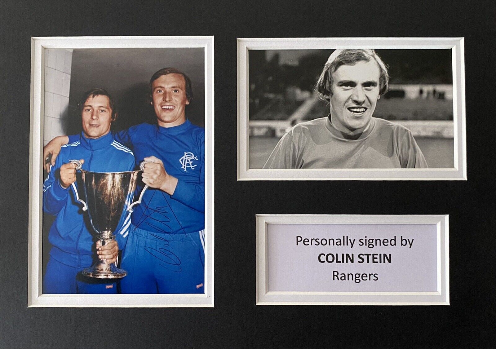 Colin Stein Genuine Signed Rangers Photo Poster painting In A4 Mount Display