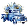 Diamond Painting -DIY Round Dril Blue Flower Truck(40x40cm)