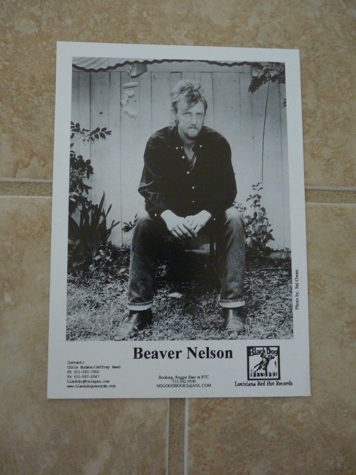 Beaver Nelson 5x7 B&W Publicity Photo Poster painting Promo Picture