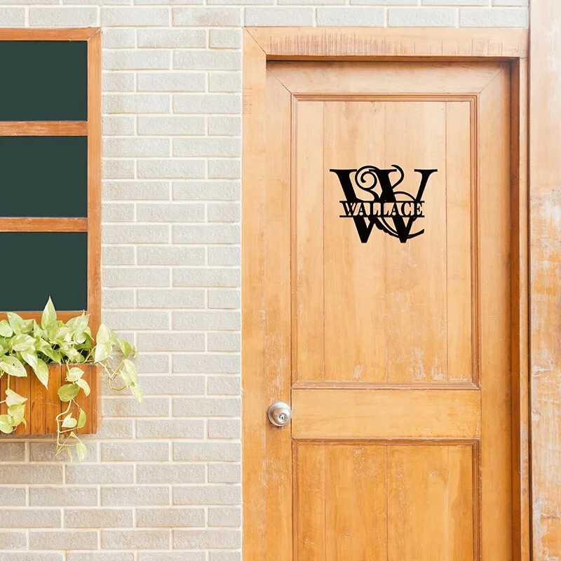 Custom Personalized Family Door Last Name Sign Wood Decorations Office Room Doors Sign Garden Acrylic Outdoor Wedding Gift