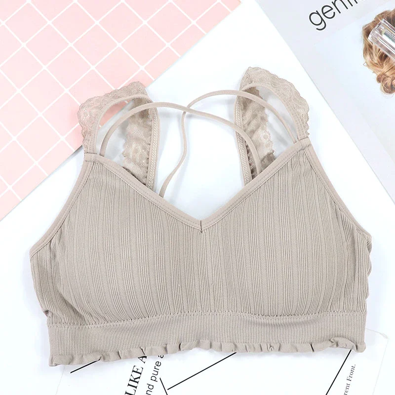 Billionm Sexy New Bra Seamless Lace Wrapped Bralette No Steel Ring Beautiful Back Sleeping Sports Bras