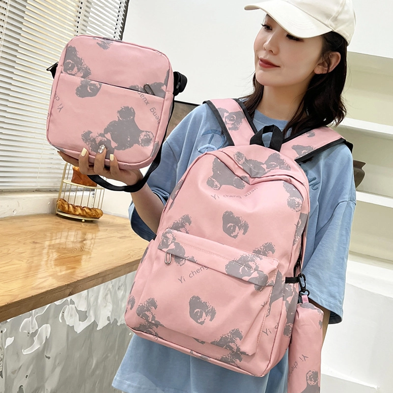 Three-piece Backpack Three-in-one Shoulder Bag Lunch Box Pencil Bag School Bag