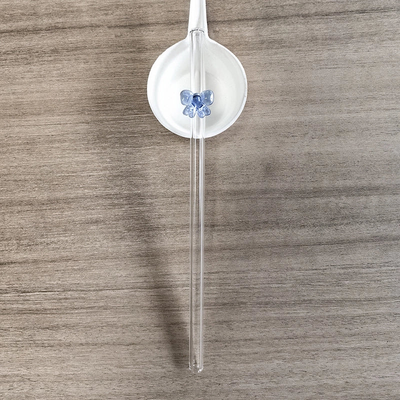 Casual Vacation Solid Color Glass Straw 1 Piece