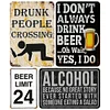 4pcs - Vintage Metal Signs(12*16Inch)   - Bar